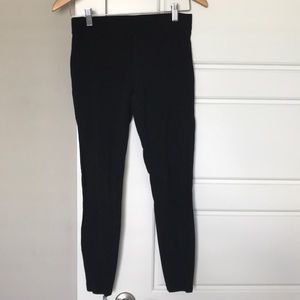 Express Black Leggings With Sheer Mesh Detail
